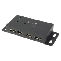 A-UA0141A | LogiLink UA0141A - USB 2.0 - 480 Mbit/s - Schwarz - Metall - 1 m - RoHS | UA0141A | Zubehör