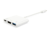 P-133461 | Equip 133461 - USB 3.2 Gen 1 (3.1 Gen 1) Type-C - HDMI,USB 3.2 Gen 1 (3.1 Gen 1) Type-A,USB 3.2 Gen 1 (3.1 Gen 1) Type-C - 4096 x 2160 Pixel - Weiß - Kunststoff - 0,15 m | 133461 | Zubehör