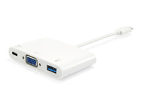 P-133462 | Equip 133462 - USB 3.2 Gen 1 (3.1 Gen 1) Type-C - USB 3.2 Gen 1 (3.1 Gen 1) Type-A,USB 3.2 Gen 1 (3.1 Gen 1) Type-C,VGA - Weiß - Kunststoff - China - CE - RoHS | 133462 | Zubehör