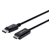 P-153218 | Manhattan 4K@60Hz DisplayPort auf HDMI-Kabel - DisplayPort-Stecker auf HDMI-Stecker - 3 m - schwarz - 3 m - DisplayPort - HDMI - Männlich - Männlich - Gerade | 153218 | Zubehör