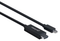 P-153232 | Manhattan 1080p Mini-DisplayPort auf HDMI-Kabel - Mini-DisplayPort-Stecker auf HDMI-Stecker - 1,8 m - schwarz - 1,8 m - Mini DisplayPort - HDMI Typ A (Standard) - Männlich - Männlich - Gerade | 153232 | Kabel / Adapter |