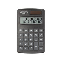 P-12630 | Genie 215 P - Tasche - Einfacher Taschenrechner - 8 Ziffern - Batterie/Solar - Schwarz | 12630 | Büroartikel