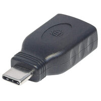 P-354646 | Manhattan USB 3.1 Gen1 Typ C auf Typ A-Adapter - Typ C-Stecker auf Typ A-Buchse - USB 3.1 Gen1 - schwarz - USB C - USB A - Schwarz | 354646 | Zubehör