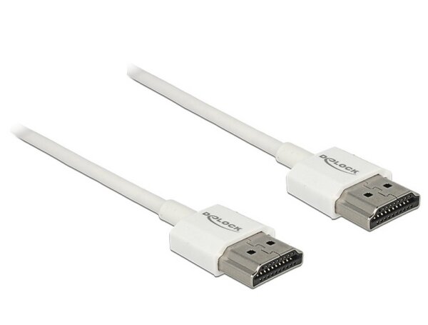 P-85121 | Delock 85121 - 0,5 m - HDMI Typ A (Standard) - HDMI Typ A (Standard) - 3840 x 2160 Pixel - 3D - Weiß | 85121 | Zubehör