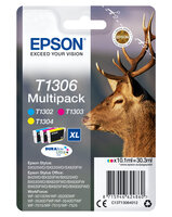 P-C13T13064012 | Epson Stag Multipack 3 Farben T1306 DURABrite Ultra Ink - Hohe (XL-) Ausbeute - Tinte auf Pigmentbasis - 10,1 ml - 1 Stück(e) - Multipack | C13T13064012 | Verbrauchsmaterial