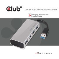 P-CSV-1431 | Club 3D USB 3.0 4-Port Hub mit Netzteil, inklusive BC 1.2 Unterstützung | Herst. Nr. CSV-1431 | USB-Hubs | EAN: 8719214470128 |Gratisversand | Versandkostenfrei in Österrreich