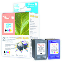 P-PI300-135 | Peach Combi-Pack H56/H57 - 2er-Pack - Schwarz, Farbe (Cyan, Magenta, Gelb) | PI300-135 | Verbrauchsmaterial
