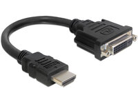 P-65327 | Delock 0.2m HDMI-DVI M/F - 0,2 m - HDMI Typ A (Standard) - DVI-D - Männlich - Weiblich - Schwarz | 65327 | Zubehör