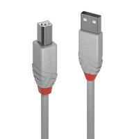 P-36683 | Lindy 36683 2m USB A USB B Männlich Männlich Grau USB Kabel | 36683 | Zubehör
