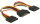 P-60143 | Delock 60143 - 0,15 m - SATA 15-pin - 2 x SATA 15-pin - Männlich/Weiblich - Schwarz - Orange - Rot - Gelb - Polybag | 60143 | Zubehör