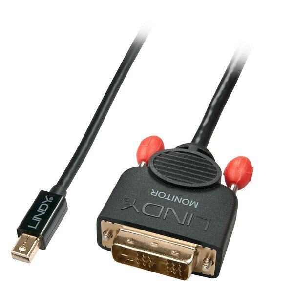 Lindy 41950 Mini DisplayPort DVI-D Schwarz Kabelschnittstellen-/adapter