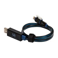 P-185961 | Ultron RealPower USB A/Lightning 0.75m - 0,75 m - Lightning - USB A - Schwarz - Blau - Gerade - Gerade | 185961 | Zubehör