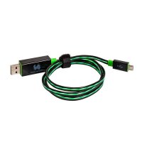P-187656 | Ultron RealPower USB A/Micro-USB B 0.75m - 0,75 m - USB A - Micro-USB B - USB 2.0 - Männlich/Männlich - Schwarz - Grün | 187656 | Zubehör