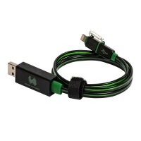 P-185962 | Ultron RealPower USB A/Lightning 0.75m - 0,75 m - Lightning - USB A - Schwarz - Grün - Gerade - Gerade | 185962 | Zubehör