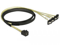 P-85685 | Delock 85685 - Schwarz - Gelb - 1 m - 1 x Mini SAS HD SFF-8643 - 4 x SATA 7 pin - Männlich/Männlich | 85685 | Zubehör