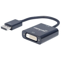 P-152228 | Manhattan DisplayPort 1.2a auf DVI-Adapter - DisplayPort 1.2a-Stecker auf DVI-D-Buchse - aktiv - 23 cm - schwarz - 0,23 m - DisplayPort - DVI-D - Männlich - Weiblich - Gerade | 152228 | Zubehör