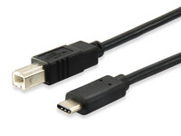 P-12888207 | Equip 12888207 - 1 m - USB B - USB C - USB 2.0 - Männlich/Männlich - Schwarz | 12888207 | Zubehör