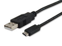 Equip 12888107 - 1 m - USB A - USB C - USB 2.0 - Männlich/Männlich - Schwarz | 12888107 | Zubehör