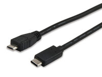 P-12888407 | Equip 12888407 - 1 m - Micro-USB B - USB C - USB 2.0 - Männlich/Männlich - Schwarz | 12888407 | Zubehör