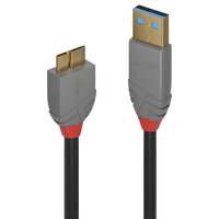 P-36768 | Lindy 36768 3m USB A Micro-USB B Männlich Männlich Schwarz USB Kabel | 36768 | Zubehör