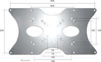 P-FPMA-VESA400 | Neomounts by Newstar Vesa-Platte - Silber - 35 kg - 50 x 50,75 x 75,100 x 100,120 x 120,200 x 100,200 x 200,400 x 200 - 132,1 cm (52 Zoll) - 55,9 cm (22 Zoll) - 425 mm | FPMA-VESA400 | Displays & Projektoren