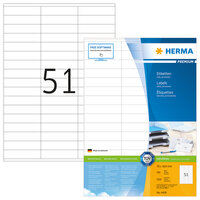 P-4459 | HERMA Etiketten Premium A4 70x16.9 mm weiß Papier matt 5100 St. - Weiß - Selbstklebendes Druckeretikett - A4 - Papier - Laser/Inkjet - Dauerhaft | 4459 | Verbrauchsmaterial