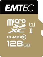 P-ECMSDM128GXC10GP | EMTEC Gold+ - Flash-Speicherkarte ( SD-Adapter inbegriffen ) - 128 GB | ECMSDM128GXC10GP | Verbrauchsmaterial