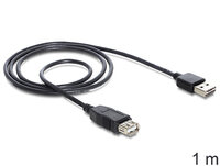 P-83370 | Delock EASY-USB 2.0-A - USB 2.0-A - 1m - 1 m - USB A - USB A - USB 2.0 - Männlich/Weiblich - Schwarz | 83370 | Zubehör