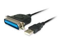 P-133383 | Equip USB auf Parallel adapter kable - schwarz - USB 2.0 - IEEE1284 - Schwarz | 133383 | Zubehör