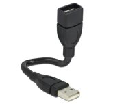 P-83497 | Delock 15cm USB 2.0 - 0,15 m - USB A - USB A - USB 2.0 - Männlich/Weiblich - Schwarz | 83497 | Zubehör