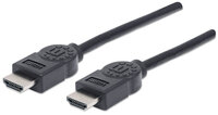 Manhattan High Speed HDMI Kabel - 4K@30Hz - 3D - HDMI Stecker auf Stecker - geschirmt - schwarz - 1,8 m - 1,8 m - HDMI Typ A (Standard) - HDMI Typ A (Standard) - 3D - 10,2 Gbit/s - Schwarz