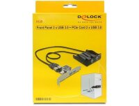 P-61893 | Delock Front Panel 8,89cm/3,5" 2x USB 3.0 Delock + USB 3.0 PCIe Card | Herst. Nr. 61893 | Zubehör Gehäuse | EAN: 4043619618934 |Gratisversand | Versandkostenfrei in Österrreich