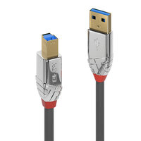 Lindy 36662. Kabellänge: 2 m, Anschluss 1: USB A, Anschluss 2: USB B, USB-Version: USB 3.2 Gen 1 (3.1 Gen 1), Maximale Datenübertragungsrate: 5000 Mbit/s, Beschichtung Steckerkontakte: Gold, Produktfarbe: Grau