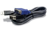 Trendnet 1.8m USB/VGA. Kabellänge: 1,8 m, Produktfarbe: Schwarz, Anschluss 1: USB 1.1 Type A. Gewicht: 207 g