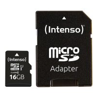 P-3423470 | Intenso 16GB microSDHC - 16 GB - MicroSDHC - Klasse 10 - UHS-I - 90 MB/s - Class 1 (U1) | Herst. Nr. 3423470 | Flash-Speicher | EAN: 4034303019809 |Gratisversand | Versandkostenfrei in Österrreich