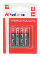 Verbatim AAA-Alkalibatterien - Einwegbatterie - Alkali - 1,5 V - 4 Stück(e) - Mehrfarbig - 11 g