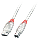 P-41755 | Lindy 41755 5m USB A USB B Männlich Männlich Transparent USB Kabel | Herst. Nr. 41755 | Kabel / Adapter | EAN: 4002888417556 |Gratisversand | Versandkostenfrei in Österrreich