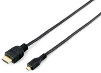 Equip 119309 - 1 m - HDMI Typ A (Standard) - HDMI Typ D (Mikrofon) - 3D - 10,2 Gbit/s - Schwarz