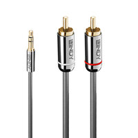 Lindy Cromo Line - Audio-Adapter - RCA x 2 (M) bis Stereo Mini-Klinkenstecker (M)