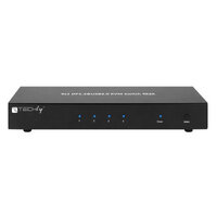 Techly KVM-Switch DisplayPort 1.2, 4-Port, mit Hub und Audio