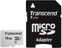 P-TS16GUSD300S-A | Transcend microSDHC 300S 16GB - 16 GB...