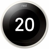 Google Nest Learning Thermostat - WLAN - 802.11a,802.11b,802.11g,Wi-Fi 4 (802.11n) - Weiß - LCD - 53 x 53 mm - 480 x 480 Pixel