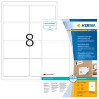 P-10312 | HERMA Repositionierbare Adressetiketten A4 99.1x67.7 mm weiß Movables Papier matt blickdicht 800 St. - Weiß - Papier - Laser/Inkjet - Matte - Entfernbar - Abgerundetes Rechteck | 10312 | Papier, Folien, Etiketten |