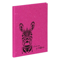 Pagna Save me Zebra - Abbildung - Fuchsie - A5 - 128 Blätter - Punktgitter-Papier - Hardcover