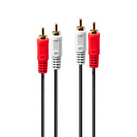 Lindy 35662 3m 2 x RCA 2 x RCA Schwarz - Rot - Weiß Audio-Kabel