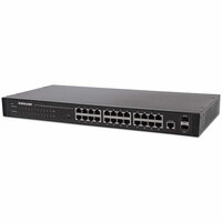 Intellinet 24-Port Web-Managed Gigabit Ethernet Switch mit 2 SFP-Ports - 24 x 10/100/1000 Mbit/s RJ45 Ports + 2 x SFP - IEEE 802.3az Energy Efficient Ethernet - SNMP - QoS - VLAN - ACL - 19 Rackmount - Managed - Gigabit Ethernet (10/100/1000) - Vollduple