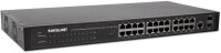 Intellinet 24-Port Web-Managed Gigabit Ethernet Switch mit 2 SFP-Ports - 24 x 10/100/1000 Mbit/s RJ45 Ports + 2 x SFP - IEEE 802.3az Energy Efficient Ethernet - SNMP - QoS - VLAN - ACL - 19" Rackmount - Managed - Gigabit Ethernet (10/100/1000) - Vollduple