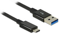 Delock 1m USB 3.1 Gen 2 Type-C/Type-A - 1 m - USB A - USB C - USB 3.2 Gen 2 (3.1 Gen 2) - Männlich/Männlich - Schwarz