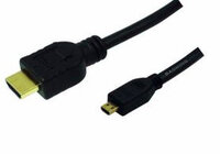 LogiLink HDMI/microHDMI - 2.0m - 2 m - HDMI Typ A (Standard) - HDMI Typ D (Mikrofon) - 8,16 Gbit/s - Schwarz