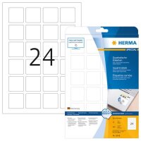 HERMA Ablösbare Etiketten A4 40x40 mm weiß quadratisch Movables/ablösbar Papier matt 600 St. - Weiß - Selbstklebendes Druckeretikett - A4 - Papier - Laser/Inkjet - Entfernbar